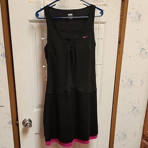 Nike Black Sleeveless Dress with Pink Accents